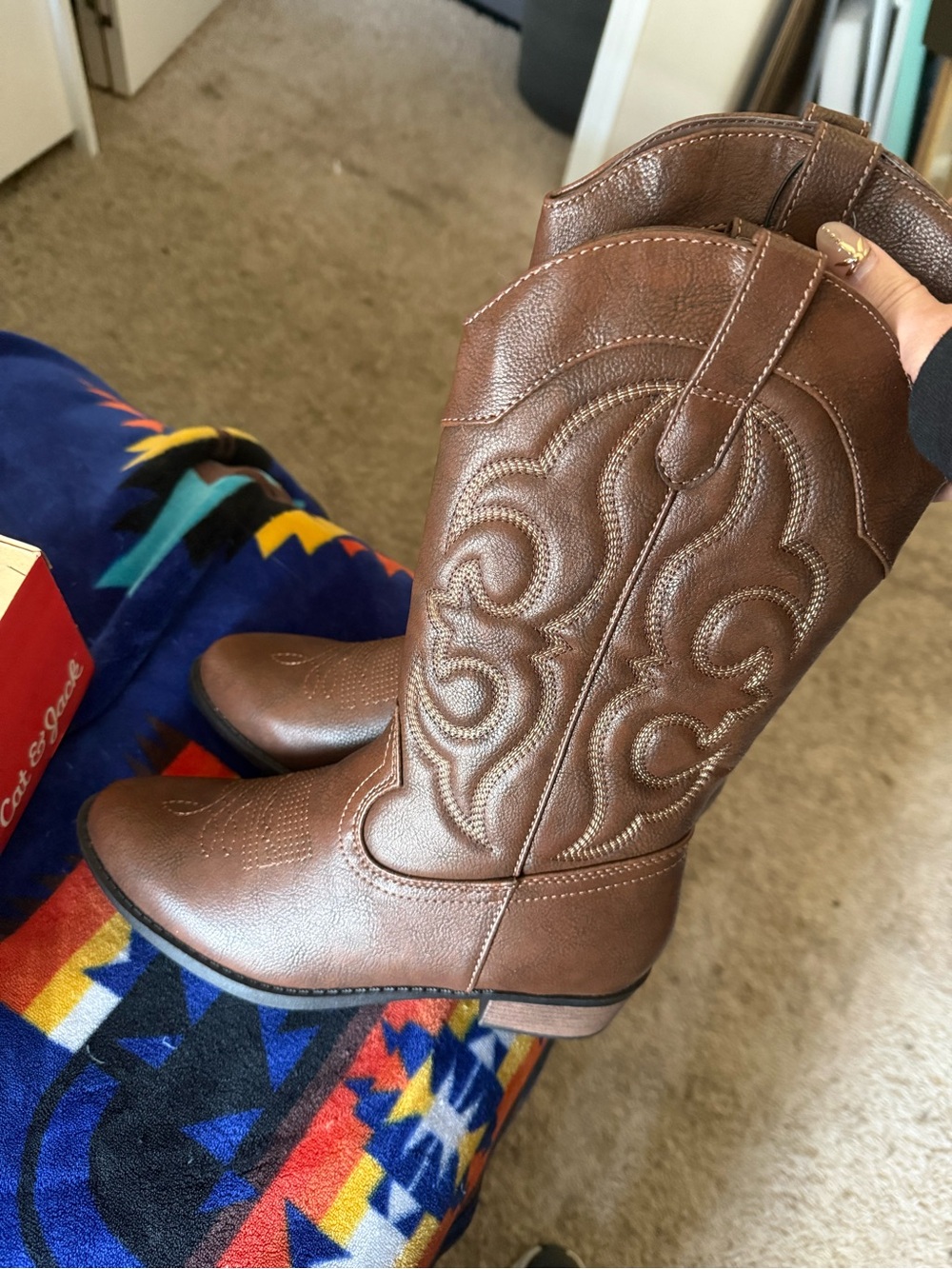 Cat & Jack Brown Western-Style Women's Mid-Calf Boots